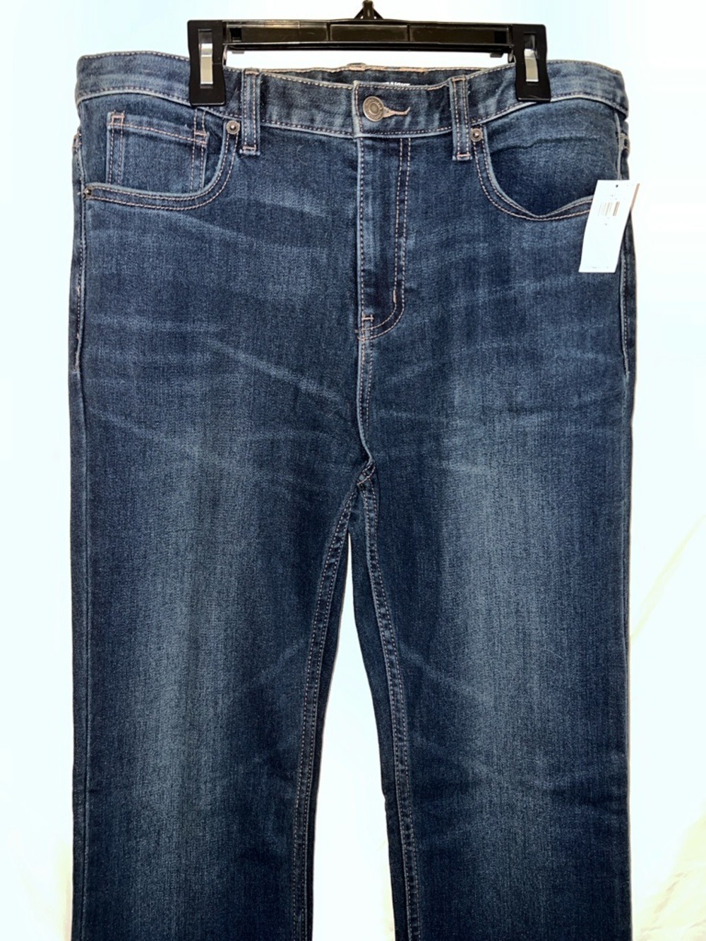 Old Navy Dark Wash Straight Leg Jeans, Size 18, Built in warm. (0009)